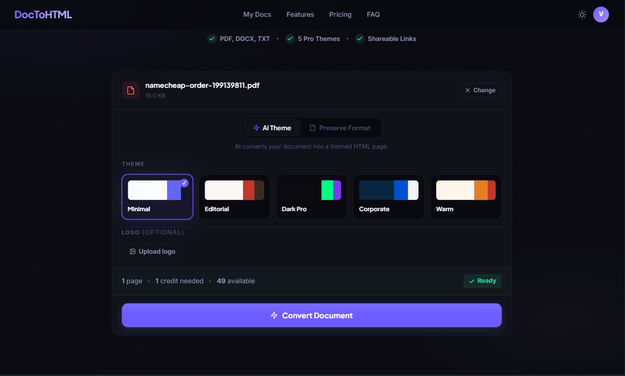 DocToHTML gallery image