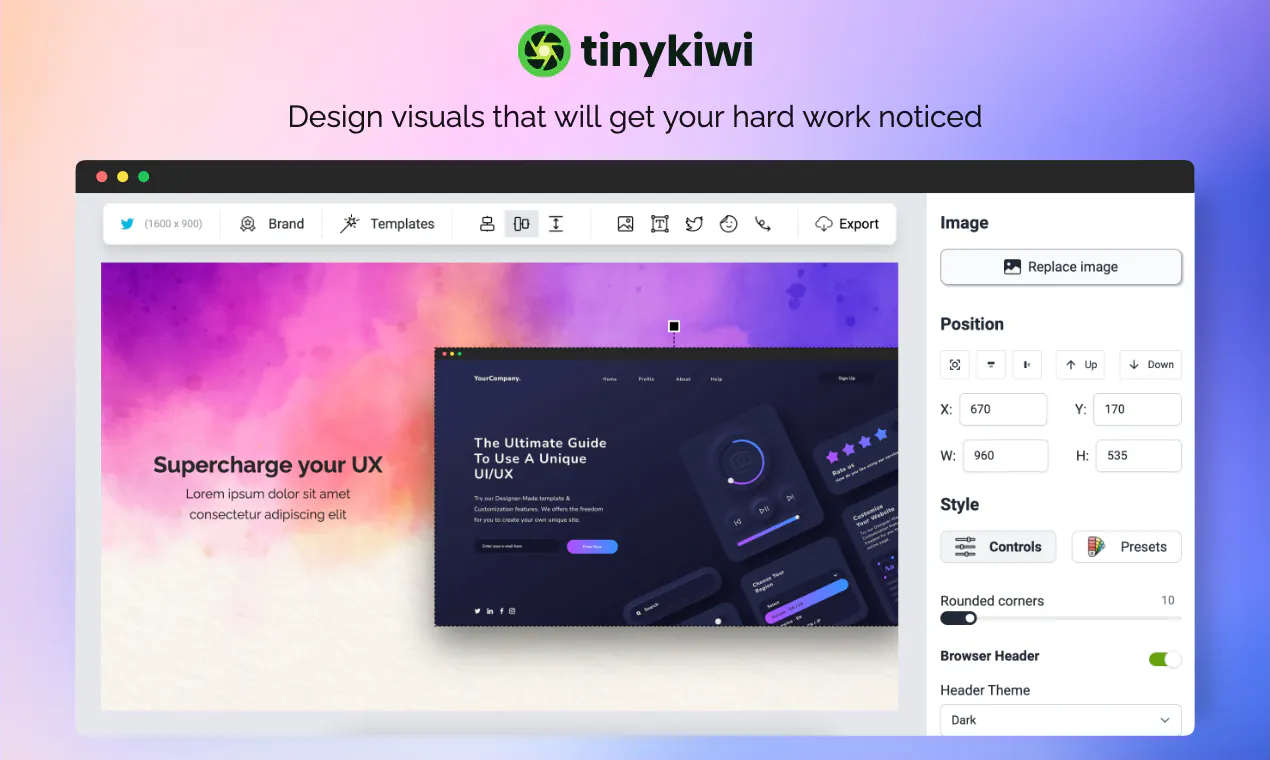 TinyKiwi: Simple yet powerful image editor. Tailor-made for makers ...
