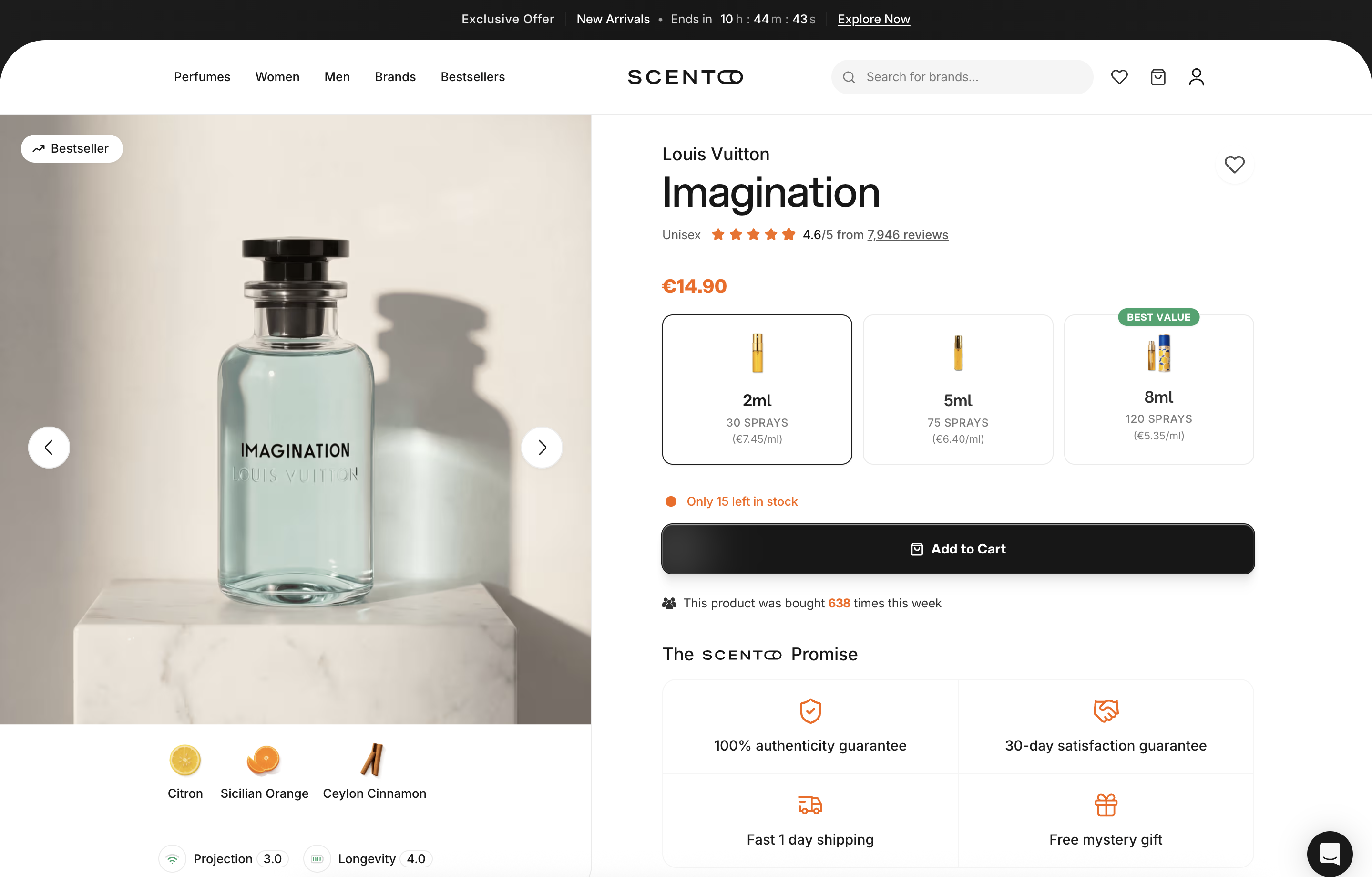 Scento - Screenshot 2 showing product features and functionality