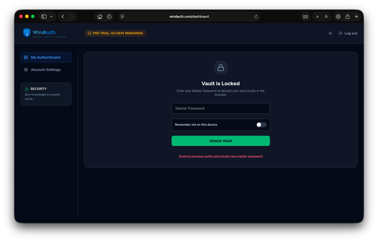 WindAuth gallery image