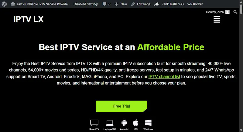 Fast & Reliable IPTV Service Provider screenshot 1