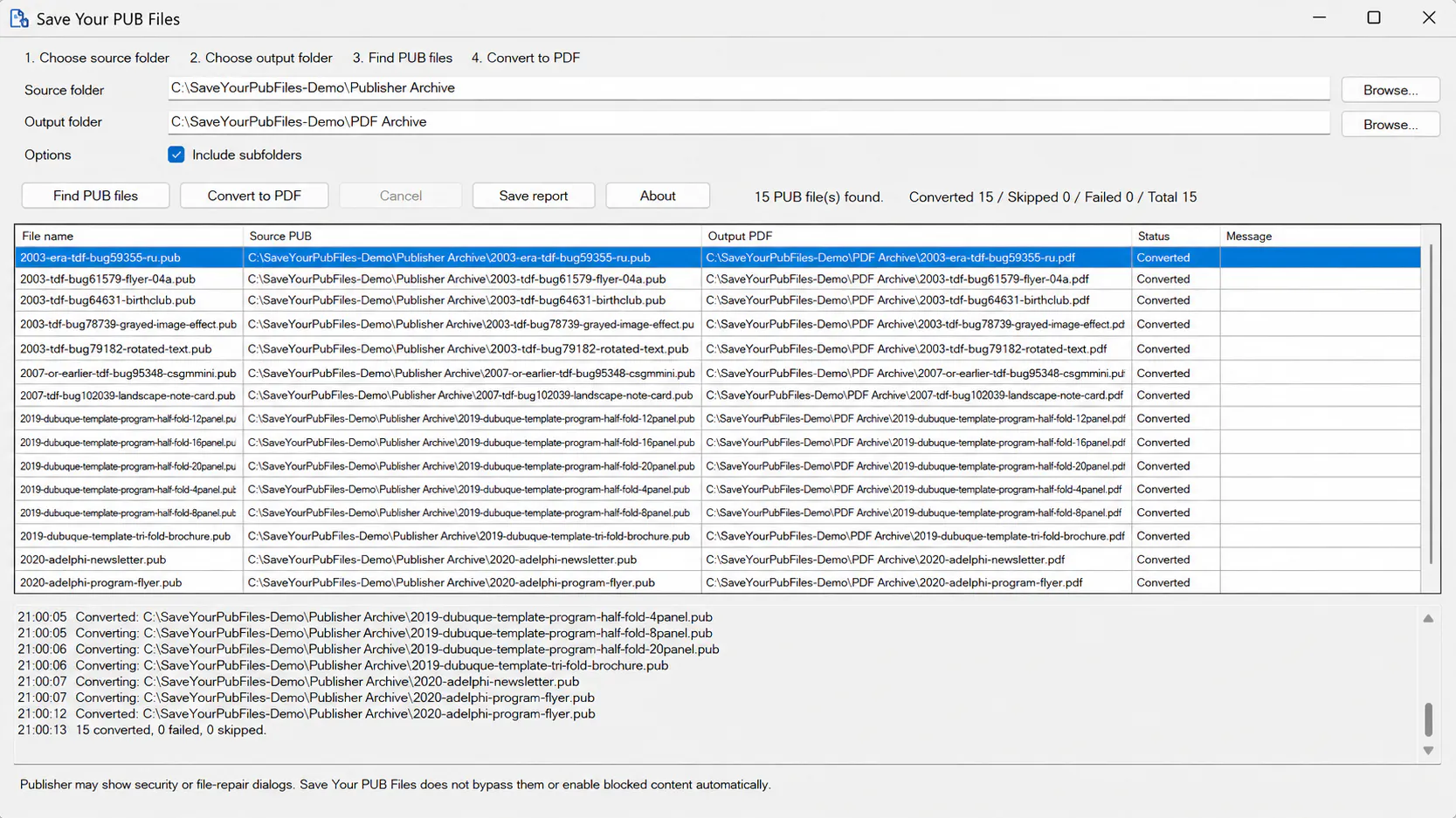 Save Your PUB Files gallery image