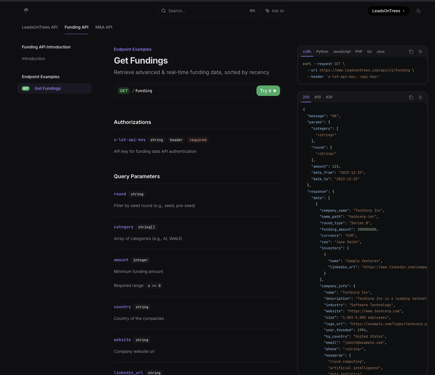 VC Fundings & Acquisitions API - API живого потока данных в VC Fundings & Acquisitions медиа 2