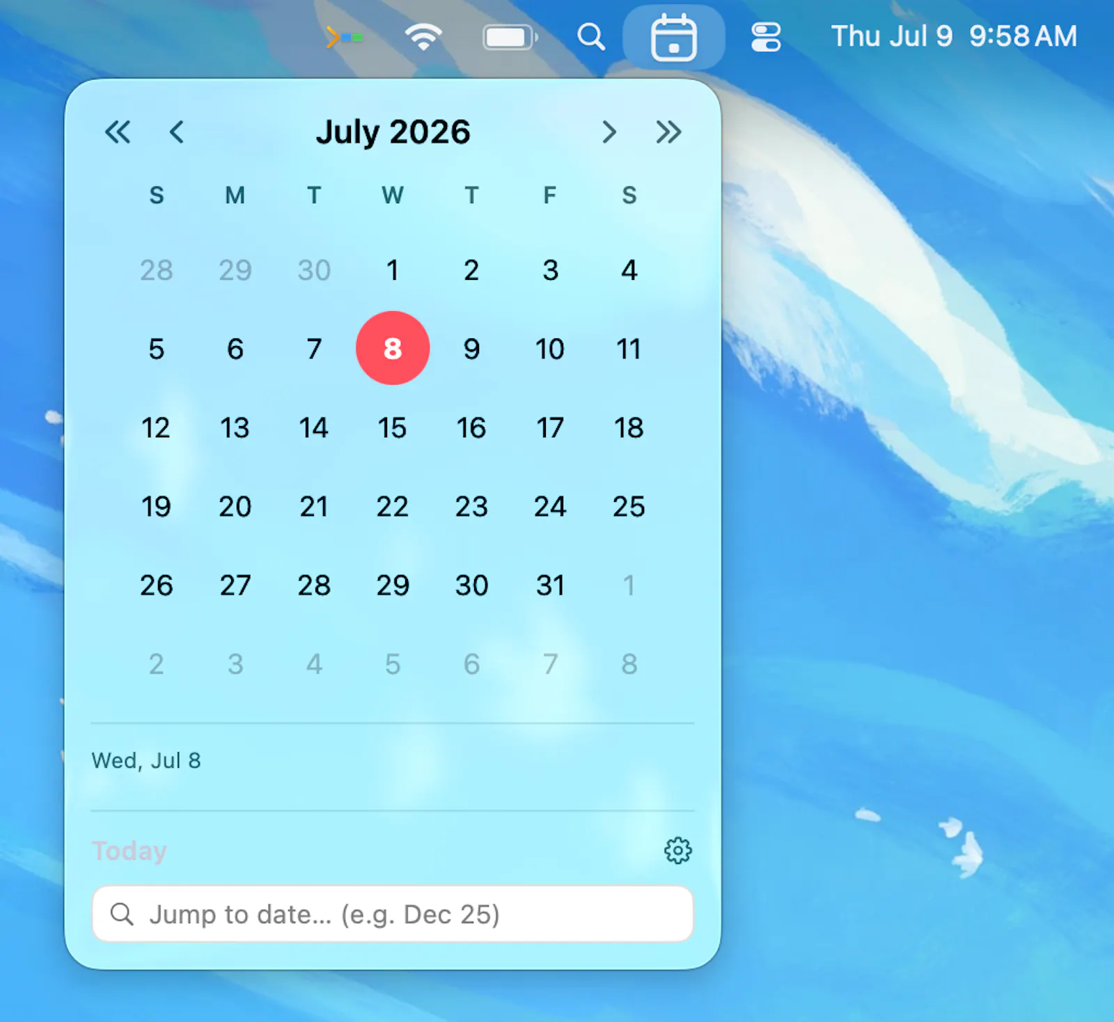 Calebar screenshot 1