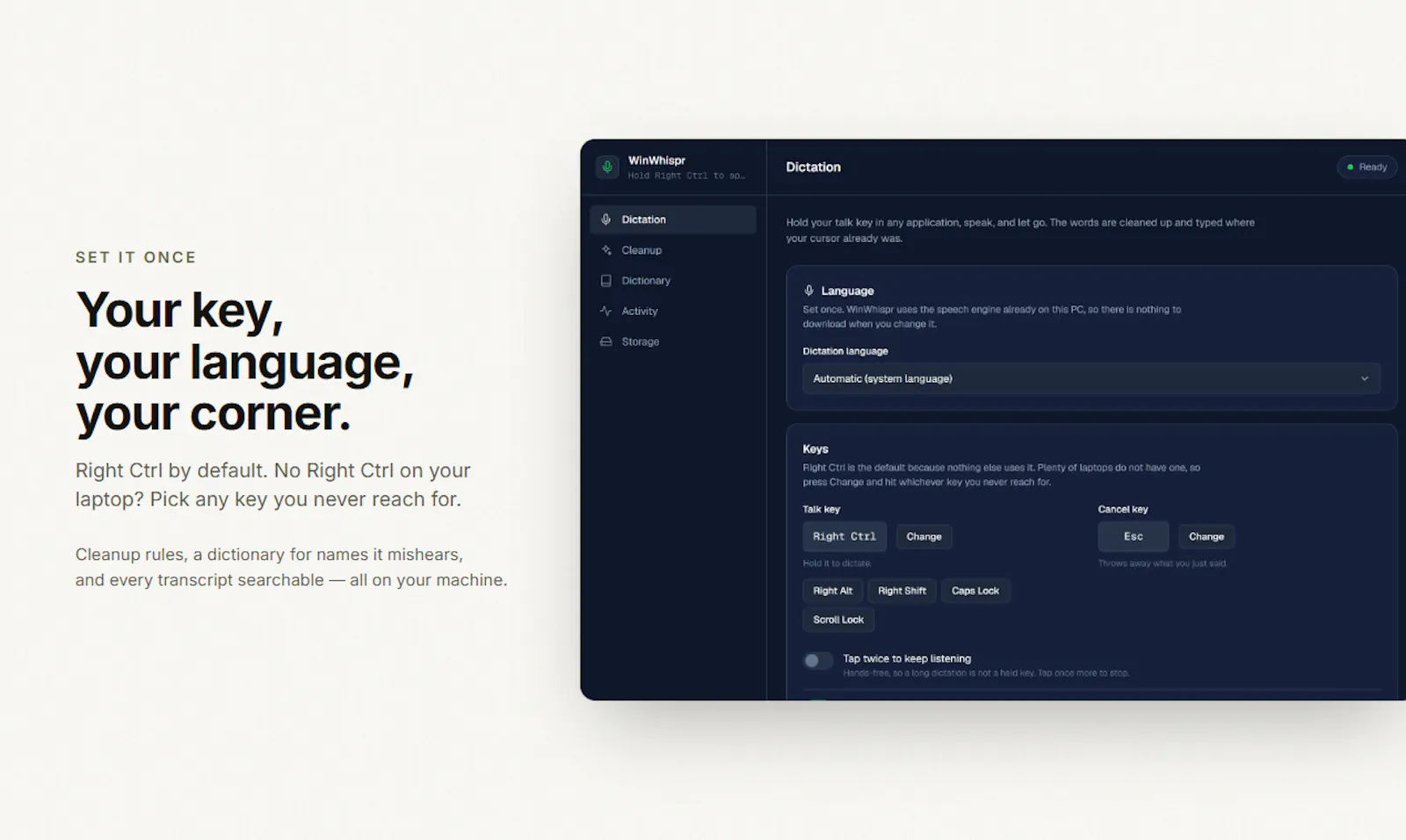 WinWhispr, dictation for Windows screenshot 2