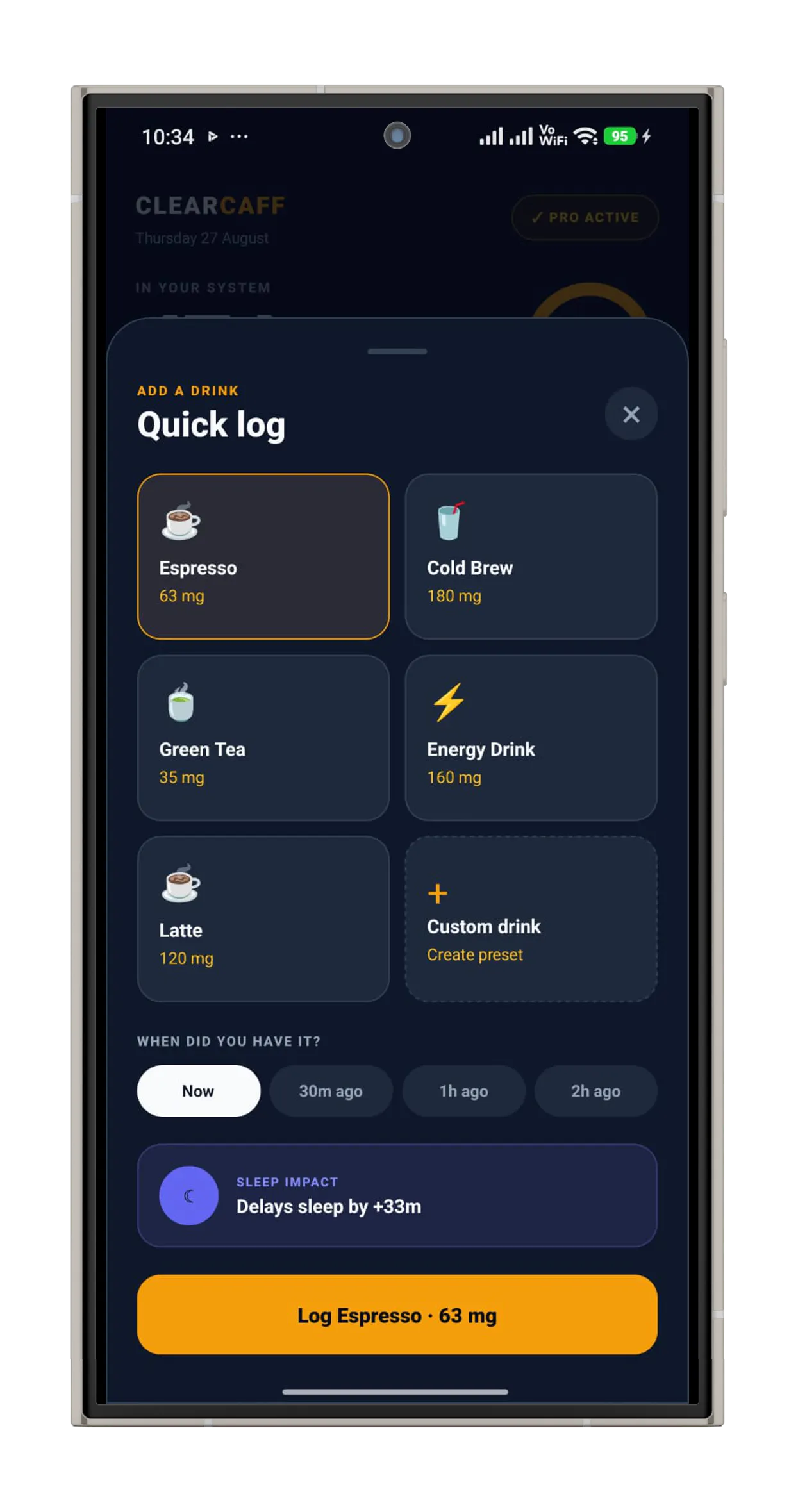 ClearCaff – Caffeine & Sleep Tracker gallery image