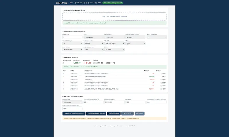 LedgerBridge screenshot 2