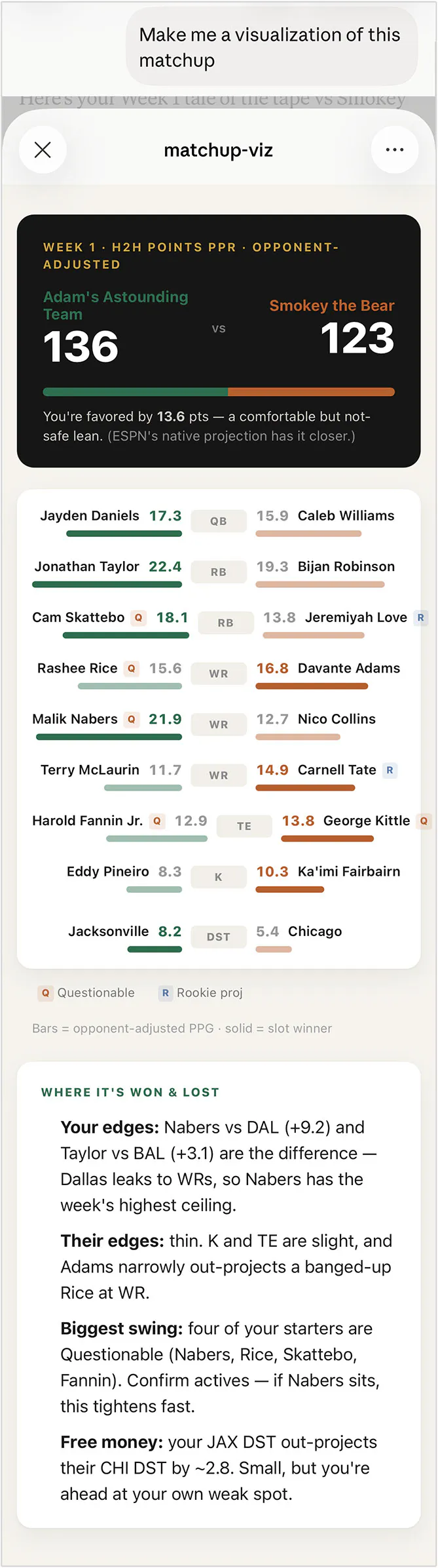 StatsDeck — Smarter Fantasy Football screenshot 2