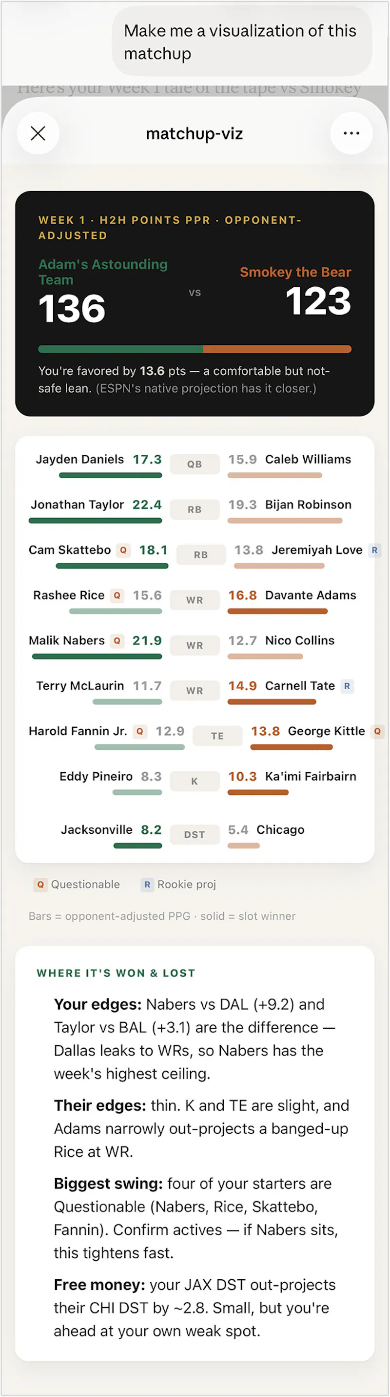 StatsDeck — Smarter Fantasy Football screenshot 2