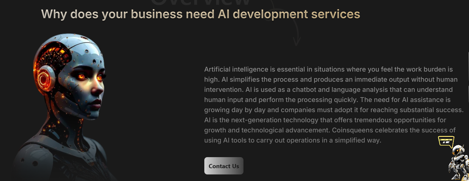 Artificial Intelligence Development - Screenshot 2 showing product features and functionality