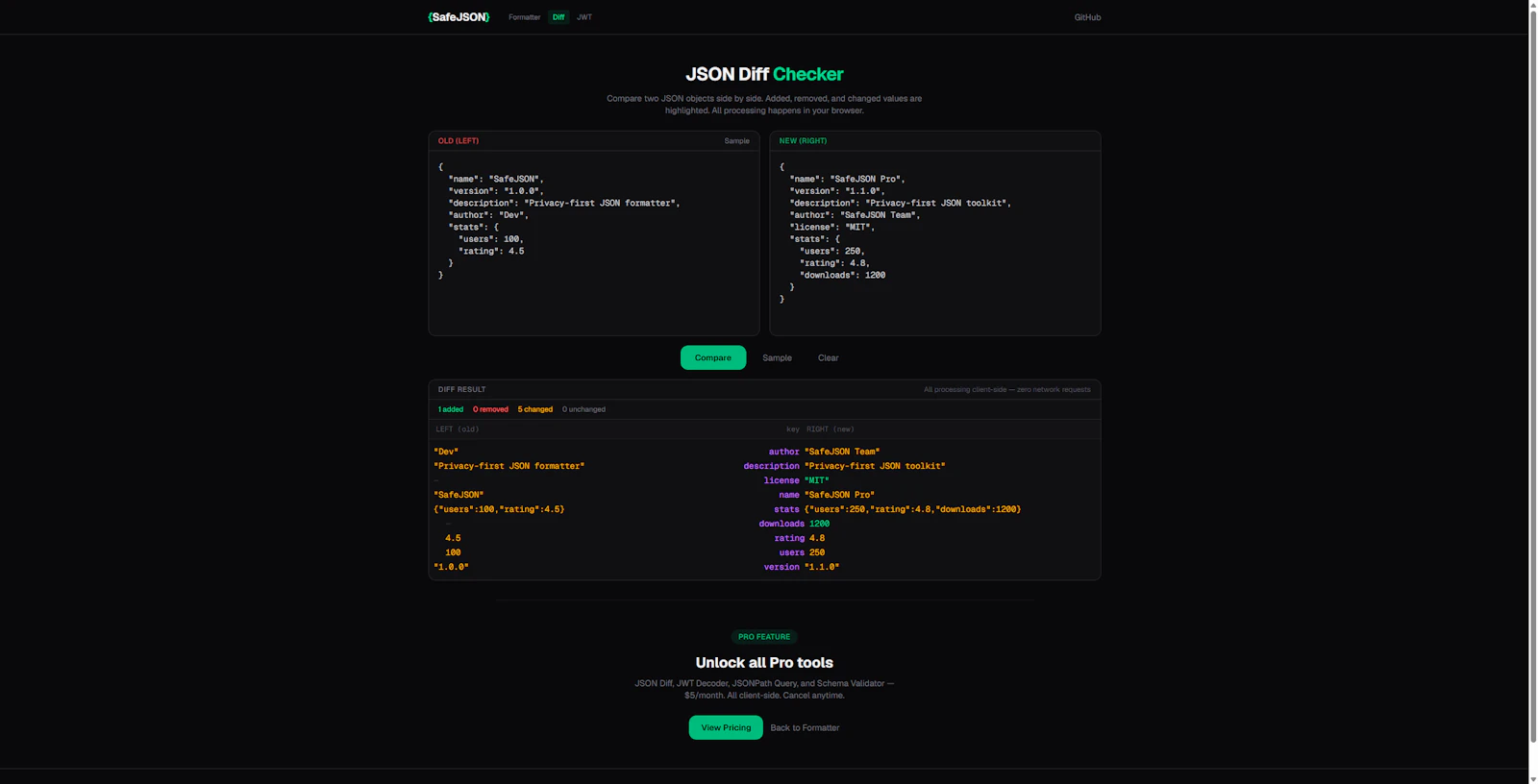 SafeJSON — Privacy screenshot 4