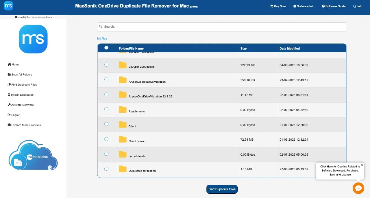 Média MacSonik OneDrive Duplicat Duplicat - Meilleur outil pour supprimer facilement les fichiers en double OneDrive 3