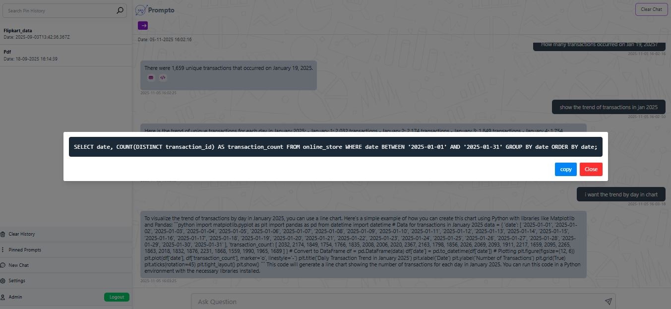 Prompto—AI-Powered ETL + BI + ML - Screenshot 3 preview
