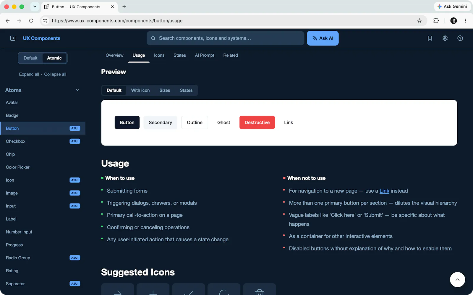 UX Components: Design System Reference screenshot 5