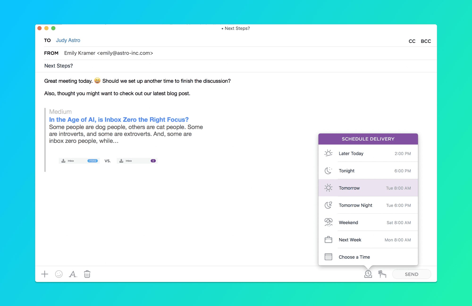 astro email for mac