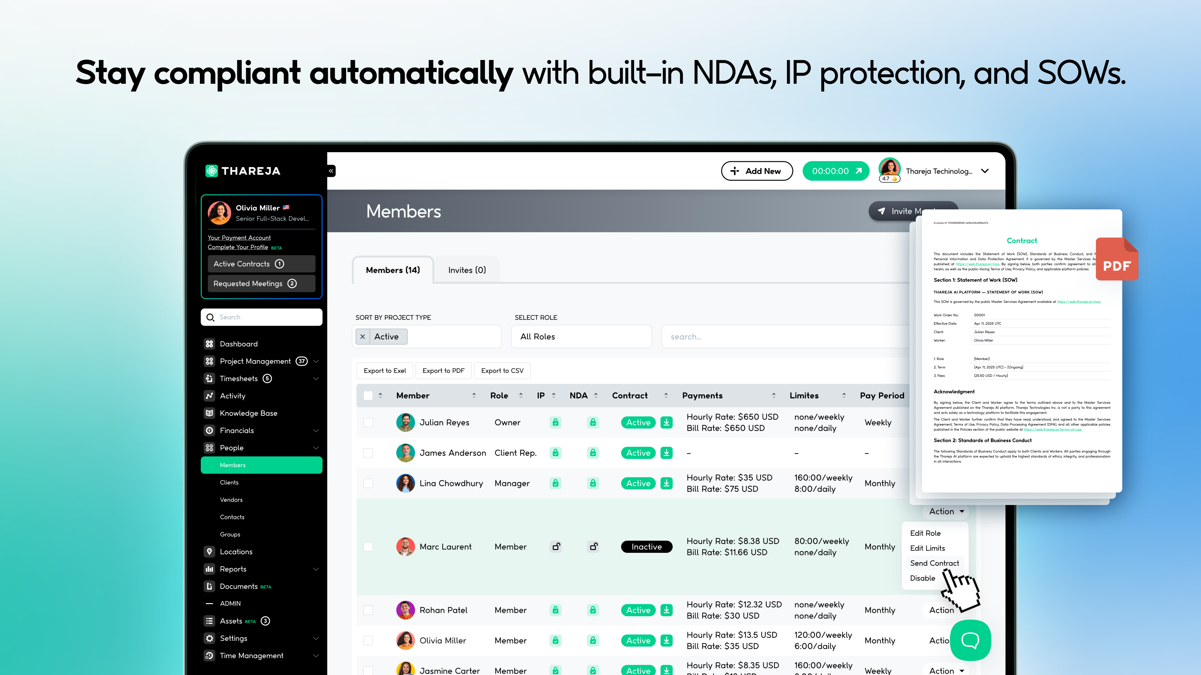 Thareja Al: Freelancer Co-pilot - Screenshot 4 preview