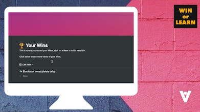Win or Learn • A Notion template gallery image