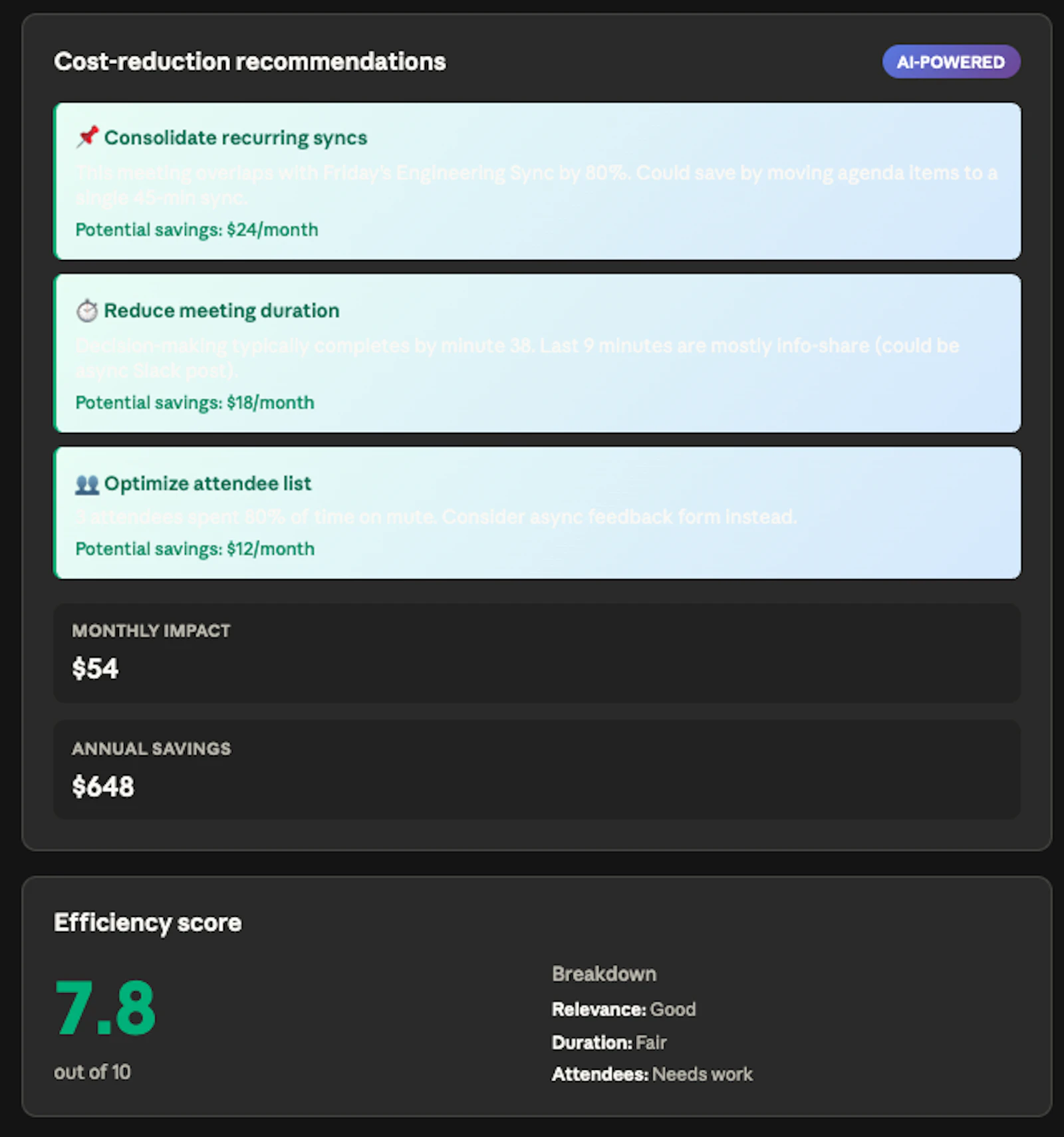 MeetingCost PRO screenshot 4