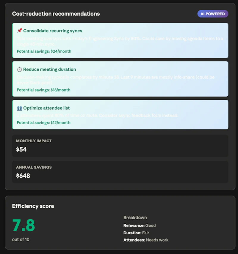 MeetingCost PRO screenshot 4
