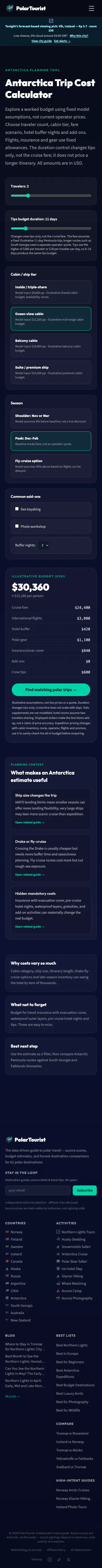 Antarctica Trip Cost Calculator gallery image