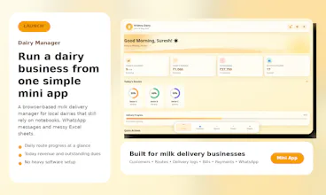 Dairy Manager — Milk Delivery Mini App gallery image