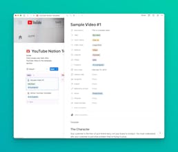 Notion YouTube Planning Template gallery image