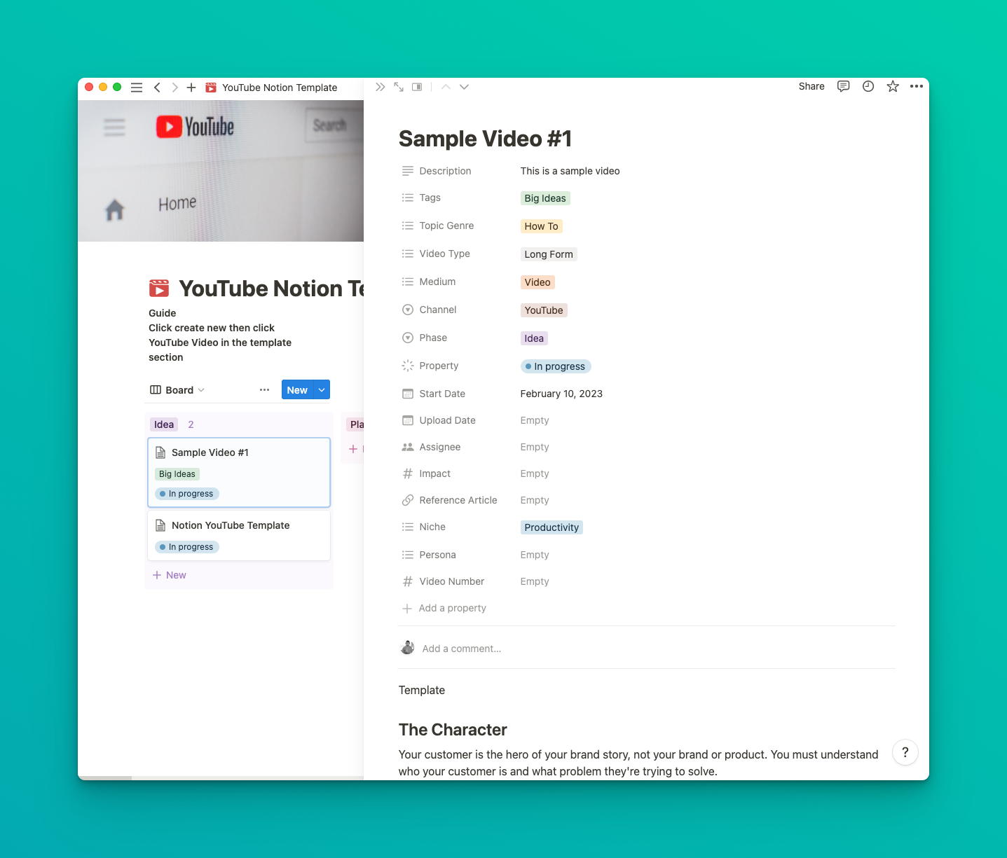 เทมเพลตการวางแผน YouTube แนวคิด - การตั้งค่าความคิดที่ดีที่สุดสำหรับผู้สร้าง YouTube media 1