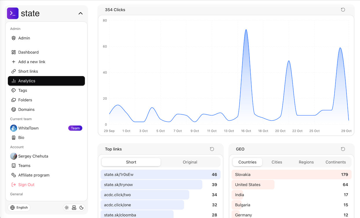 State - Main screenshot showing features and interface
