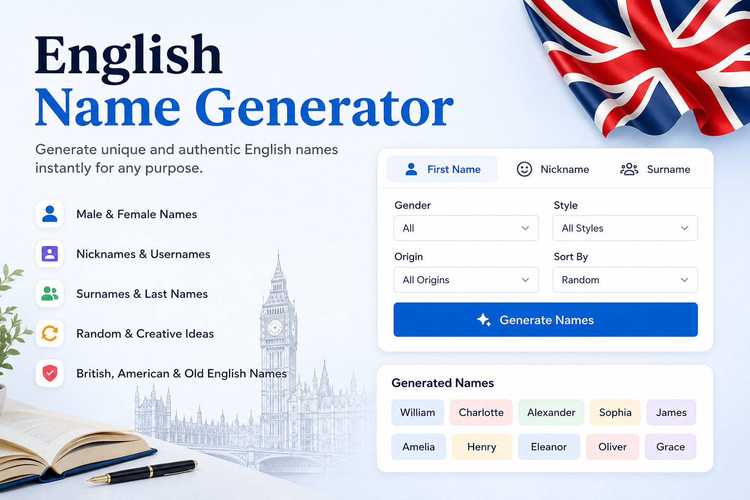 English Name Generator gallery image
