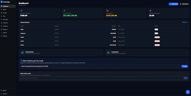 InvoiceApp screenshot 1