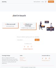 Identity - free landing page template gallery image