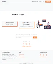 Identity - free landing page template gallery image
