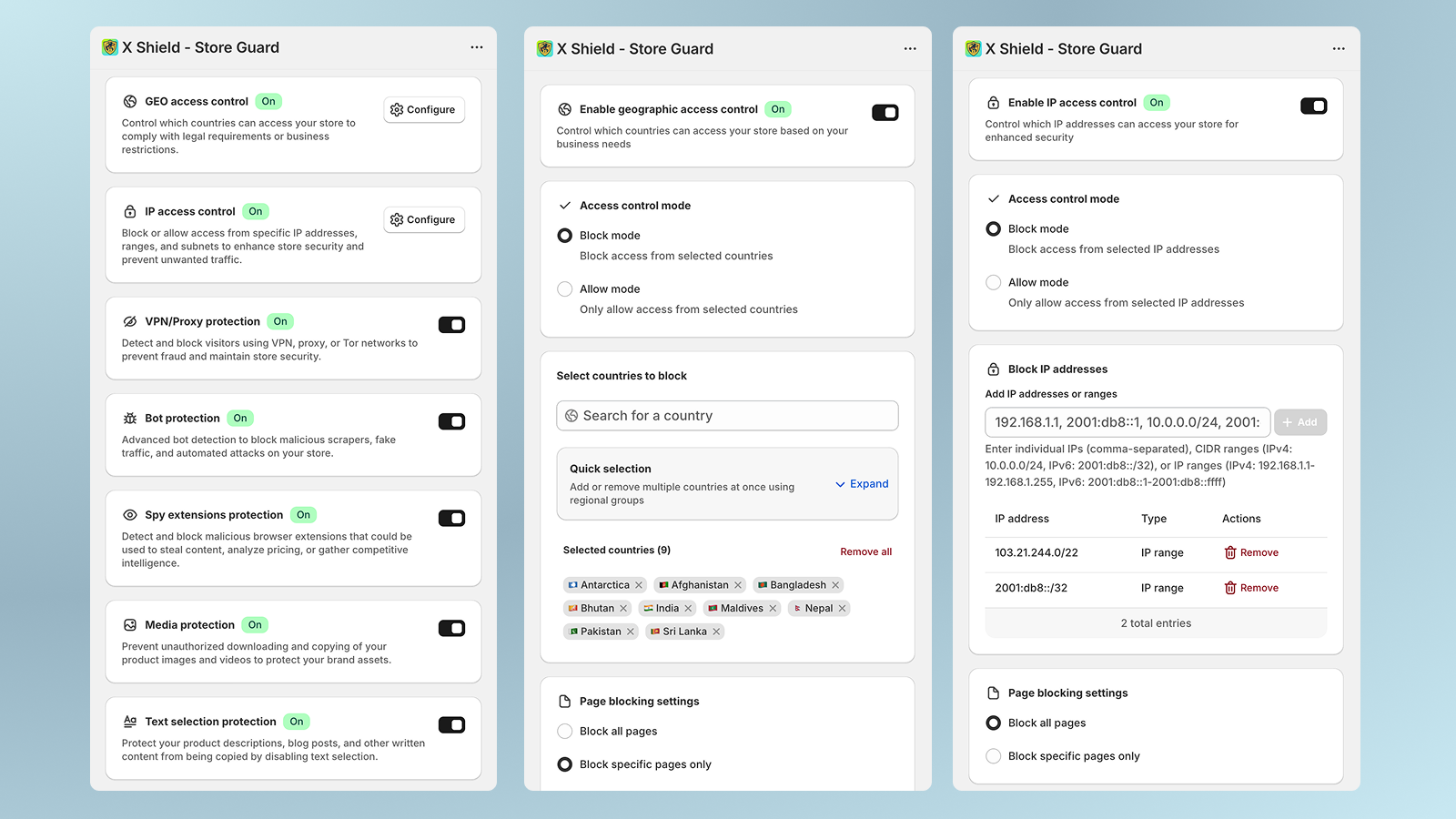 X Shield - Shopify Store Guard gallery image