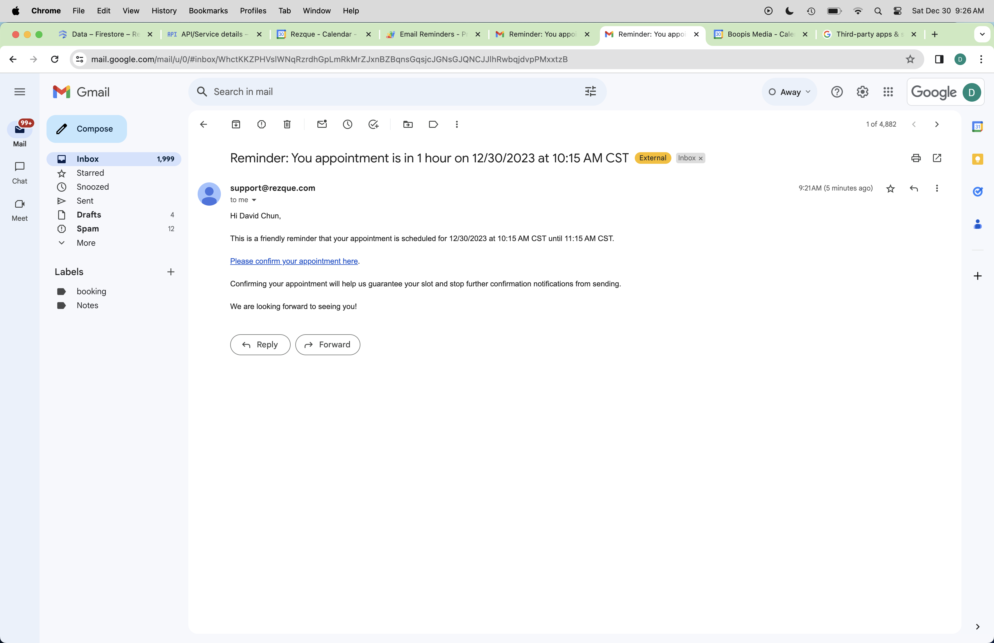 Rezqueメールリマインダー - Googleカレンダーイベントのカスタムメールリマインダーメディア3