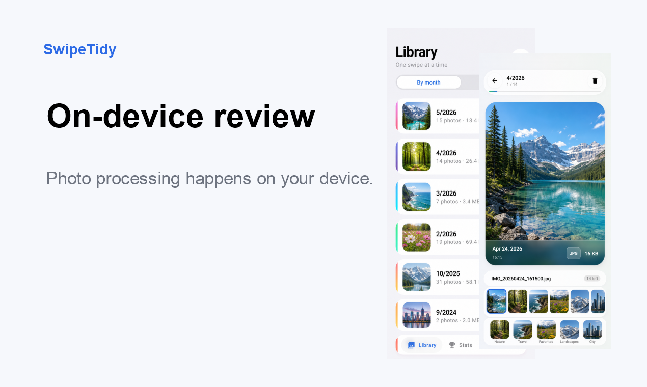 SwipeTidy gallery image