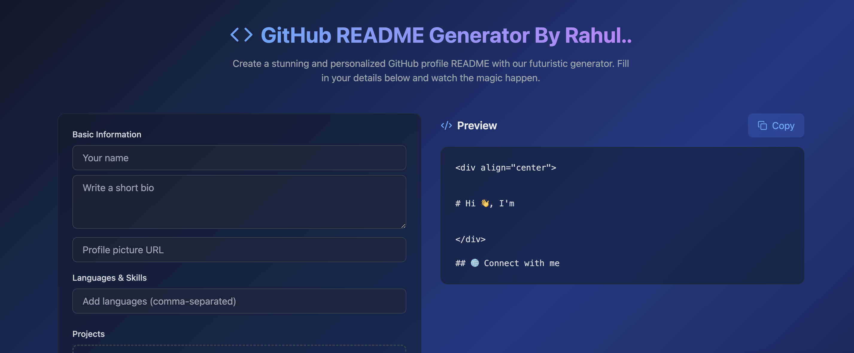 Media Github-Readme-Generator - Penggunaan mudah 1