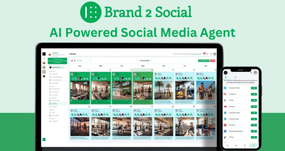 Brand2Social - Screenshot 2 showing product features and functionality