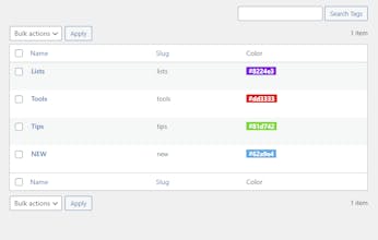 WordPress Curated Lists Manager gallery image