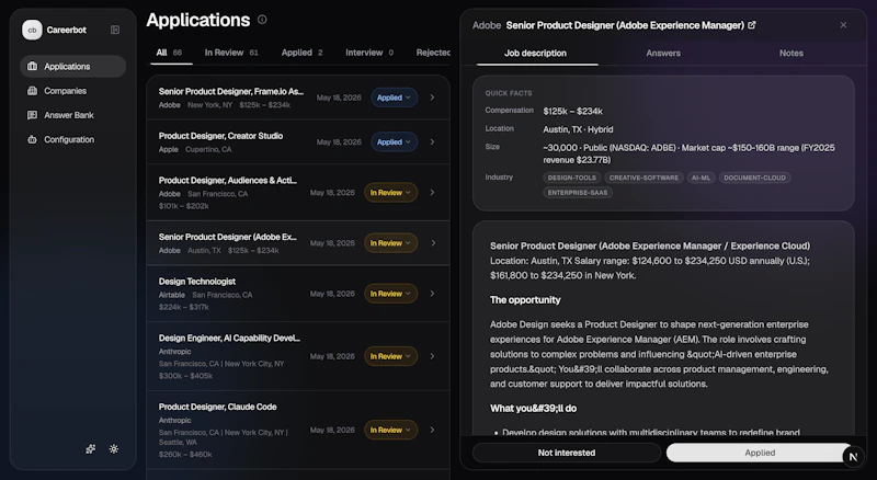 Careerbot screenshot 2