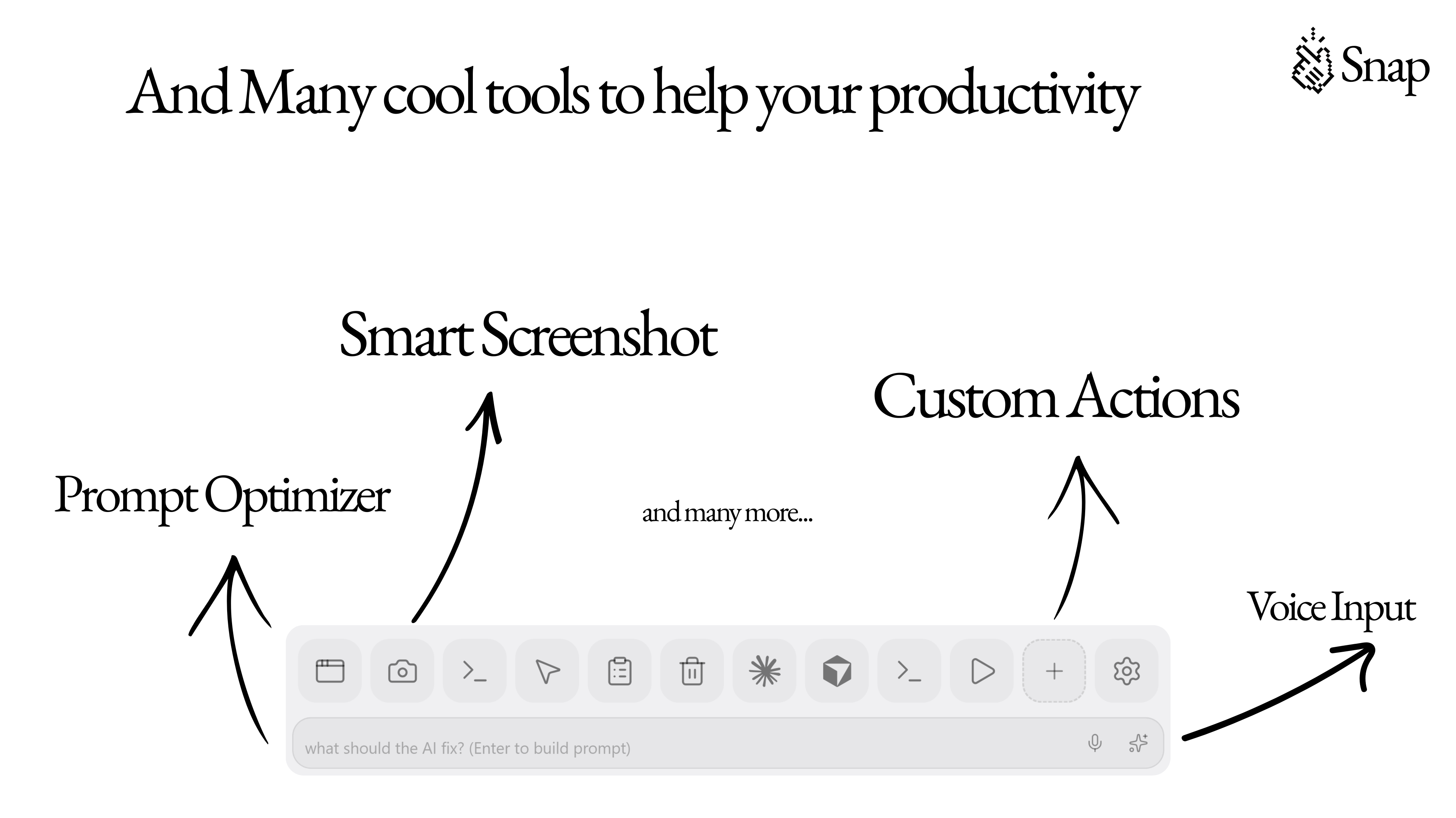 Snap Developer Dock - Screenshot 4 showing product features and functionality