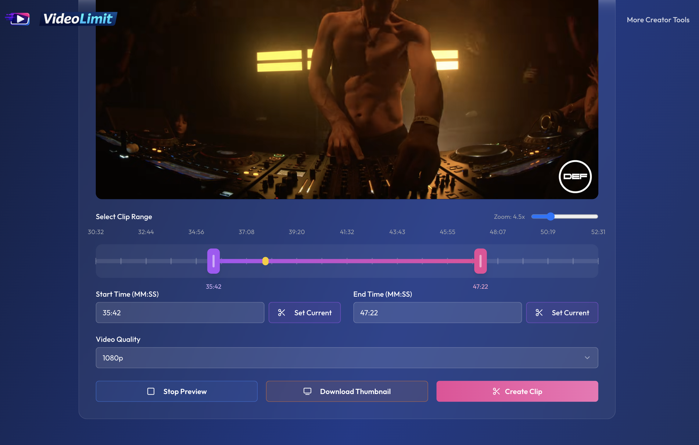 VideoLimit - Screenshot 2 showing product features and functionality