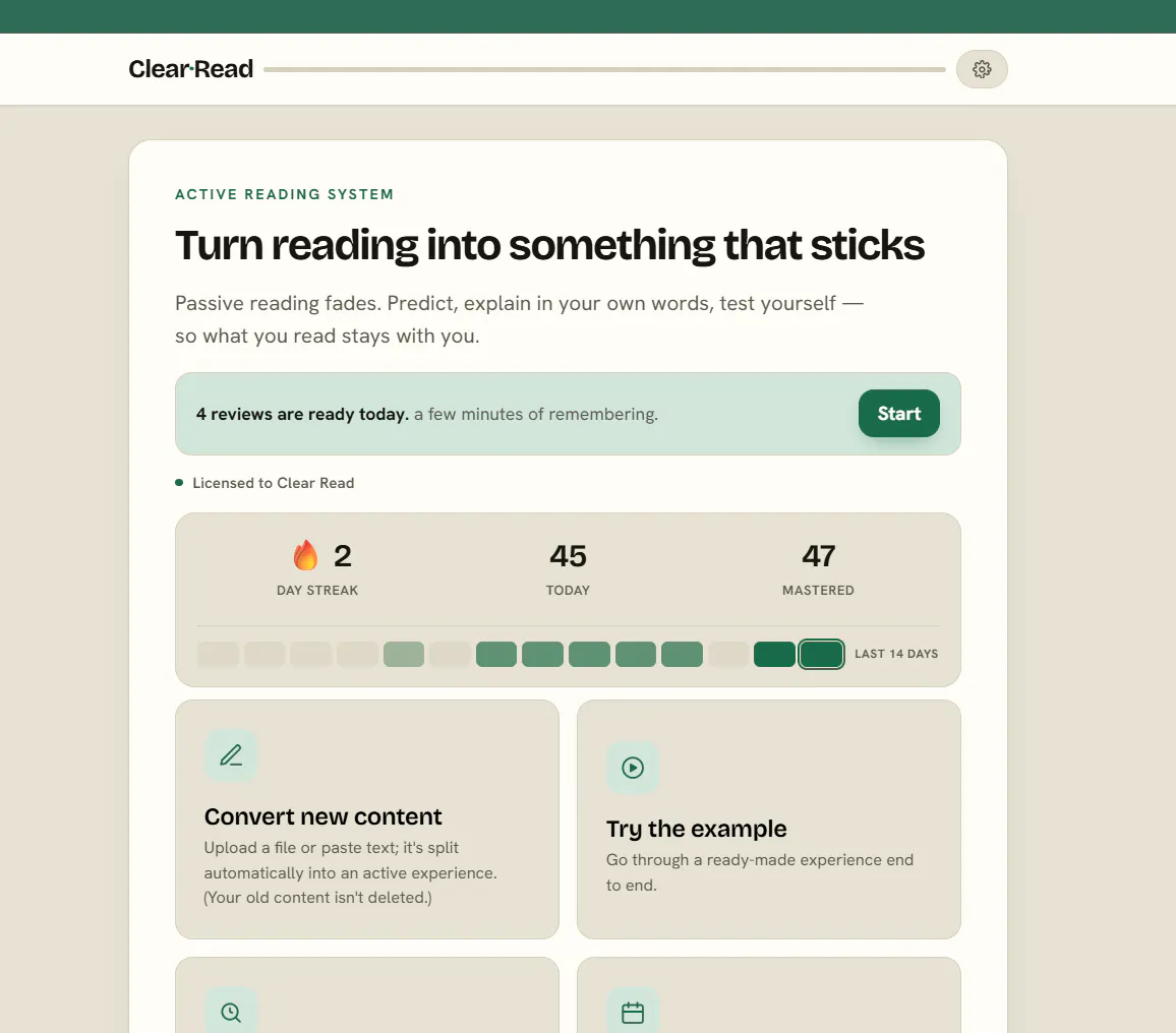 ClearRead — Remember what you read gallery image