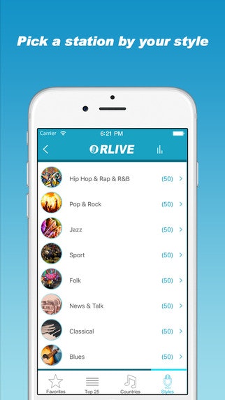 RLive world - Popular online radio gallery image