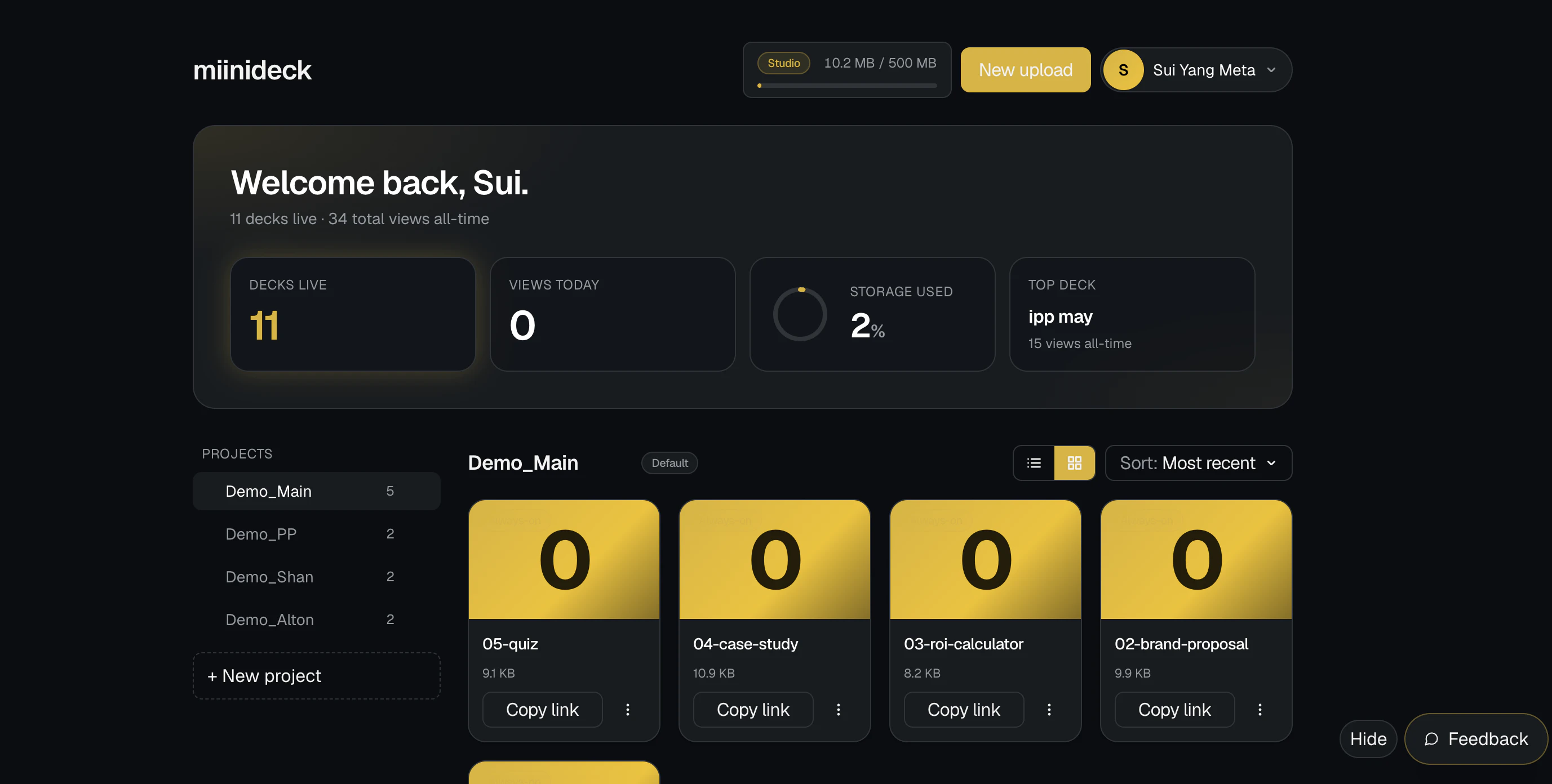 miinideck screenshot 2