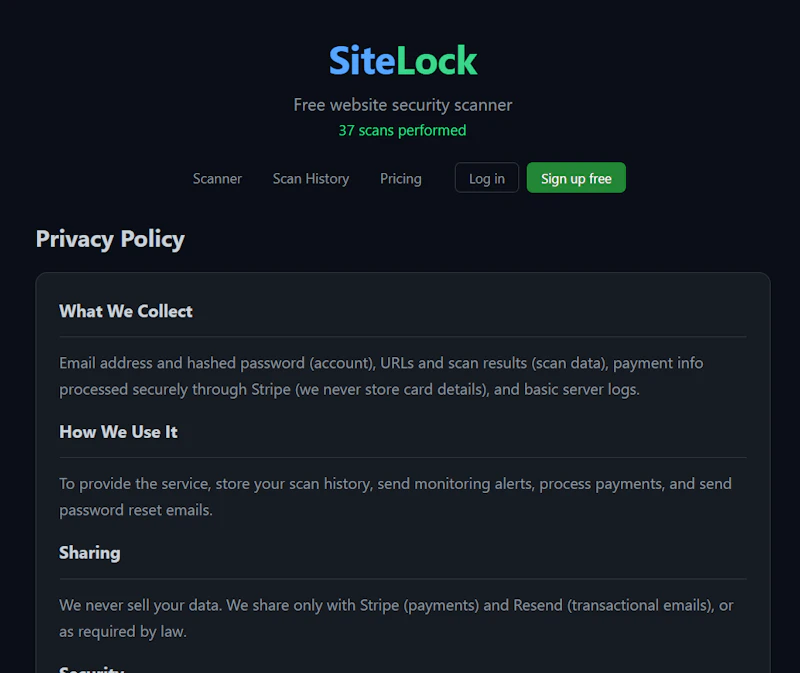 SiteLock screenshot 7