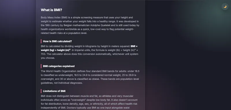 BMI & Health Calculator screenshot 5