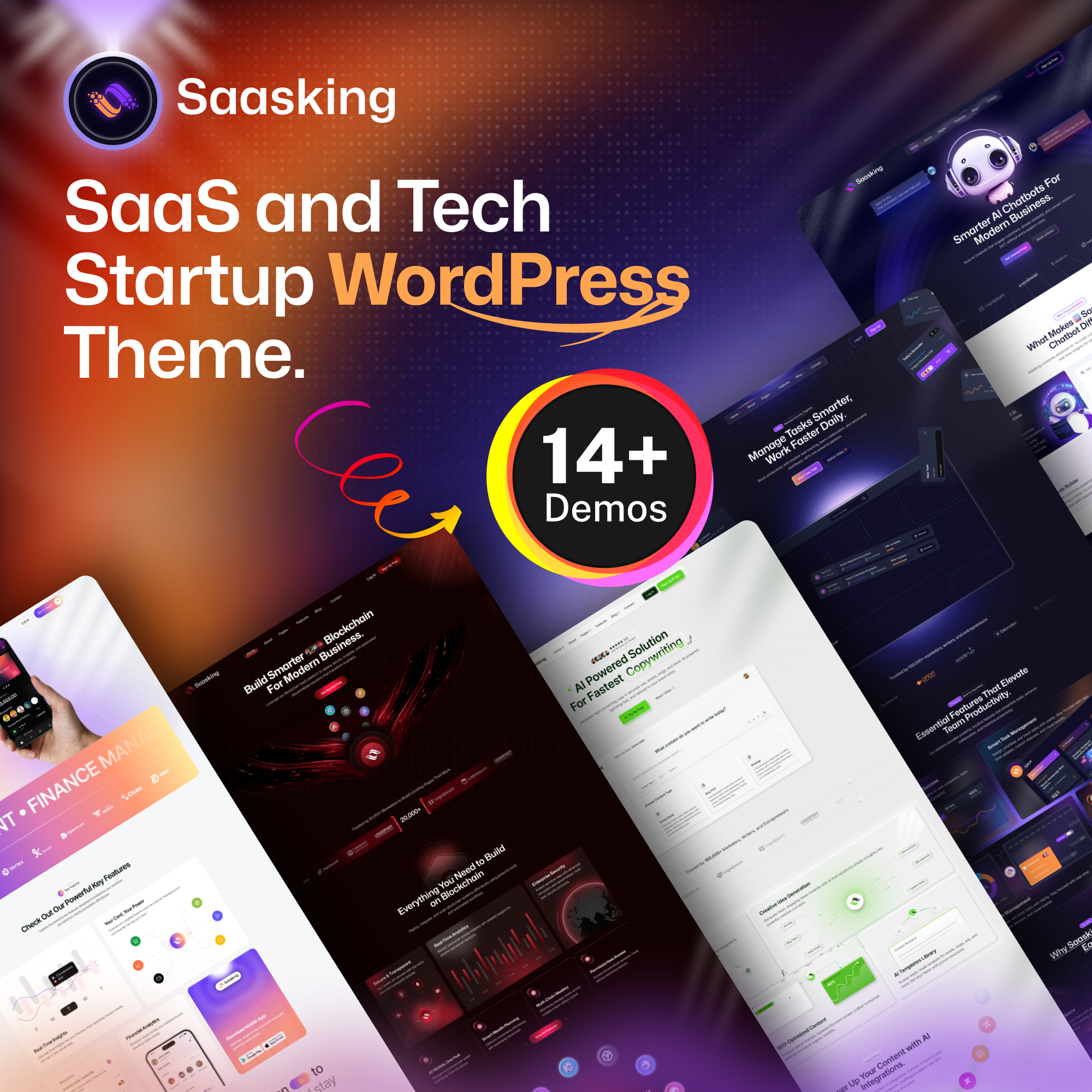 SaaS & Tech Startup WordPress Theme gallery image