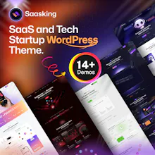 SaaS & Tech Startup WordPress Theme gallery image