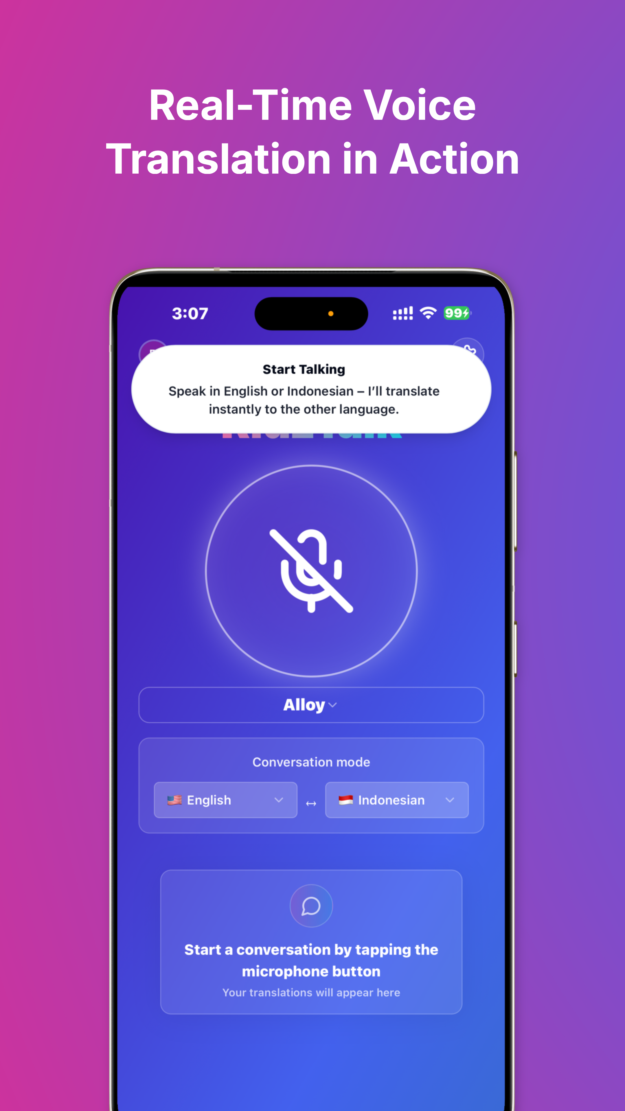 Média Ridztalk - Traducteur d'IA en temps réel - Traduction vocale bidirectionnelle en temps réel en 100 langues 2