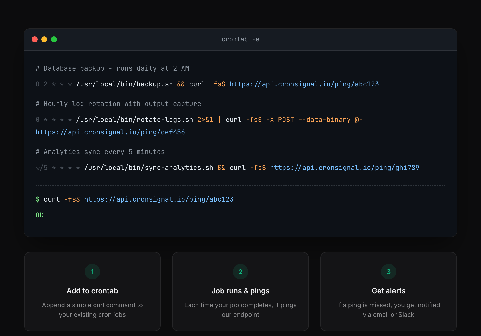 CronSignal - Screenshot 4 showing product features and functionality